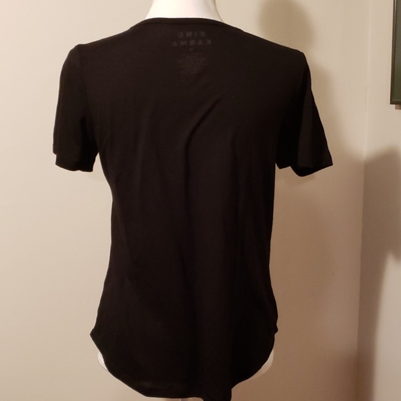 Black tee with tie front - Picture 4 of 5